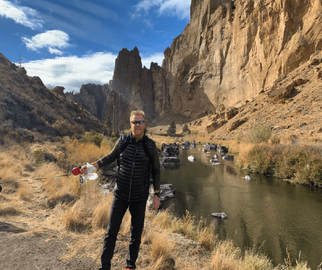 Man on a nature walk.