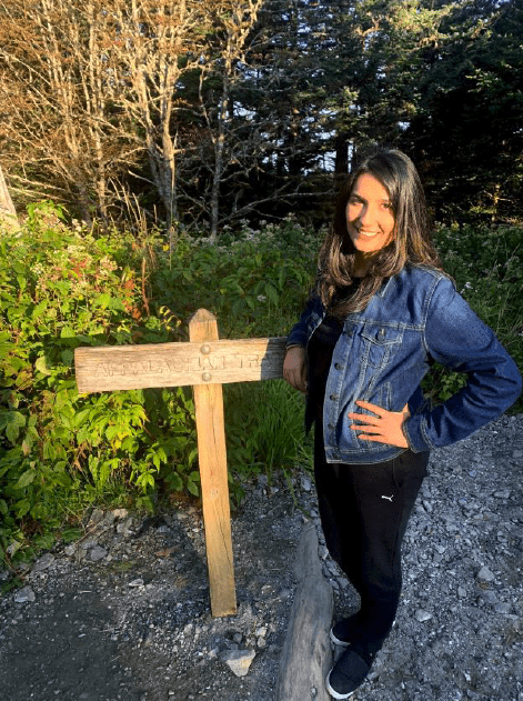 Woman on a nature walk.