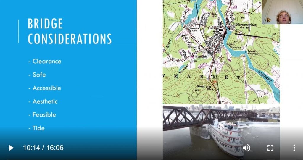 Capstone waterfront map with bridge considerations.