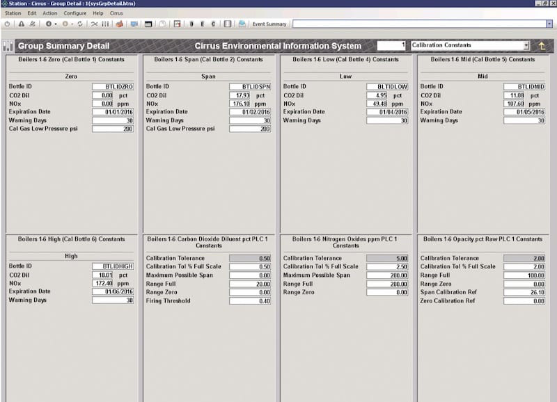 Grab2 Cirrus Environmental Information System screenshot.