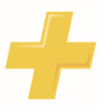 Screenshot 2026-04-09 at 10.50.58 AM A large, bold yellow plus sign with a subtle shadow on a white background.