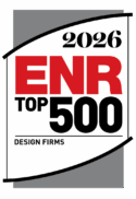 ENR_NATIONAL2026_ClientLogo_Top500 A badge-style graphic featuring "2026 ENR Top 500 Design Firms" in bold red and black letters, accented by black and gray, proudly highlights wunderlich-malec on a clean white background.